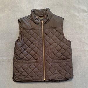 Crewcuts by J Crew Quilted Navy Vest with Zipper size small (6-7)